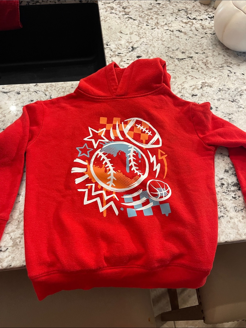 jumping beans Red Hoodie with Multisport Graphic